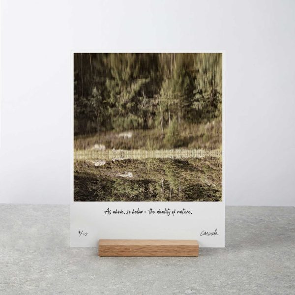 Duality in Nature - Art Board Print with Wooden Stand